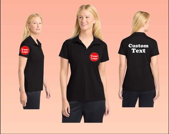 Sport-Tek Women's Micropique Sport-Wick Polo-Polo-Custom Logo-Custom Text