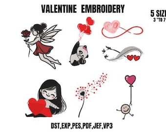 Valentine Embroidery Designs | Modern Love Machine Files (Digital Download