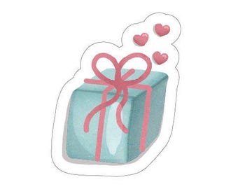 Watercolor Valentine Gift Sticker | Love Design SVG PNG (Digital Download)
