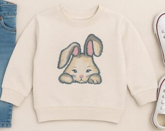 Easter Bunny Embroidery Design | Spring Floral Eggs (Digital File