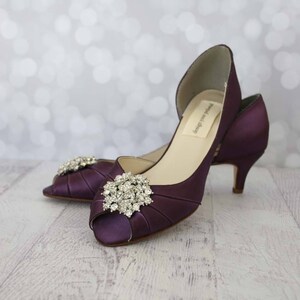 plum bridesmaid shoes