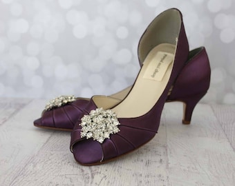 plum wedges for wedding