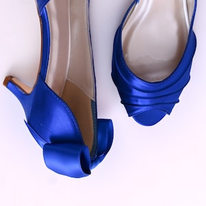 Something Blue Wedding Shoes, Royal Blue Wedding Shoes, Blue Bridal Shoes, Bow Wedding Heels, Bow Bridals Heels, Custom Wedding Shoes