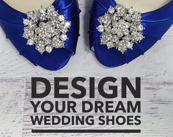 Consultation de chaussures de mariage personnalisées, chaussures de mariage, chaussures de mariage bleues, mariage personnalisé, quelque chose de bleu, chaussures de mariée bleues, talons de chaton