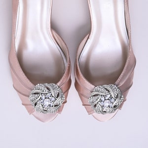 Crystal Wedding Heels, Pale Pink Bridal Heels, Blush Wedding Shoes, Pink Bridal Shoes, Custom Bridal Shoes, Simple Wedding Shoes, Pink Shoes
