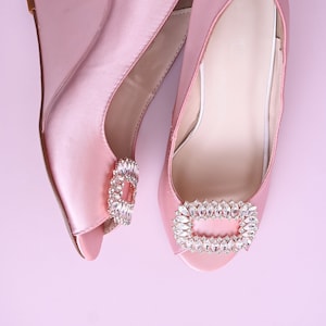 Chaussures de mariage Blush, Coins de mariage, Chaussures de mariée Wedge, Chaussures en cristal d’or rose, Chaussures de mariage personnalisées, Chaussures de mariage Wedge, Chaussure de mariée rose