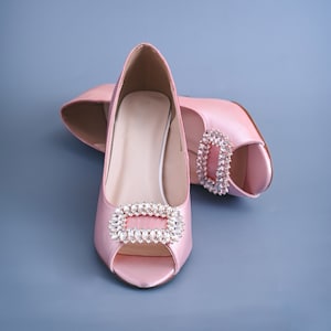 Wedge Bridal Shoes, Blush Wedding Shoes, Wedding Wedges, Rose Gold Crystal Shoes, Custom Wedding Shoes, Wedge Wedding Shoes, Pink Bride Shoe