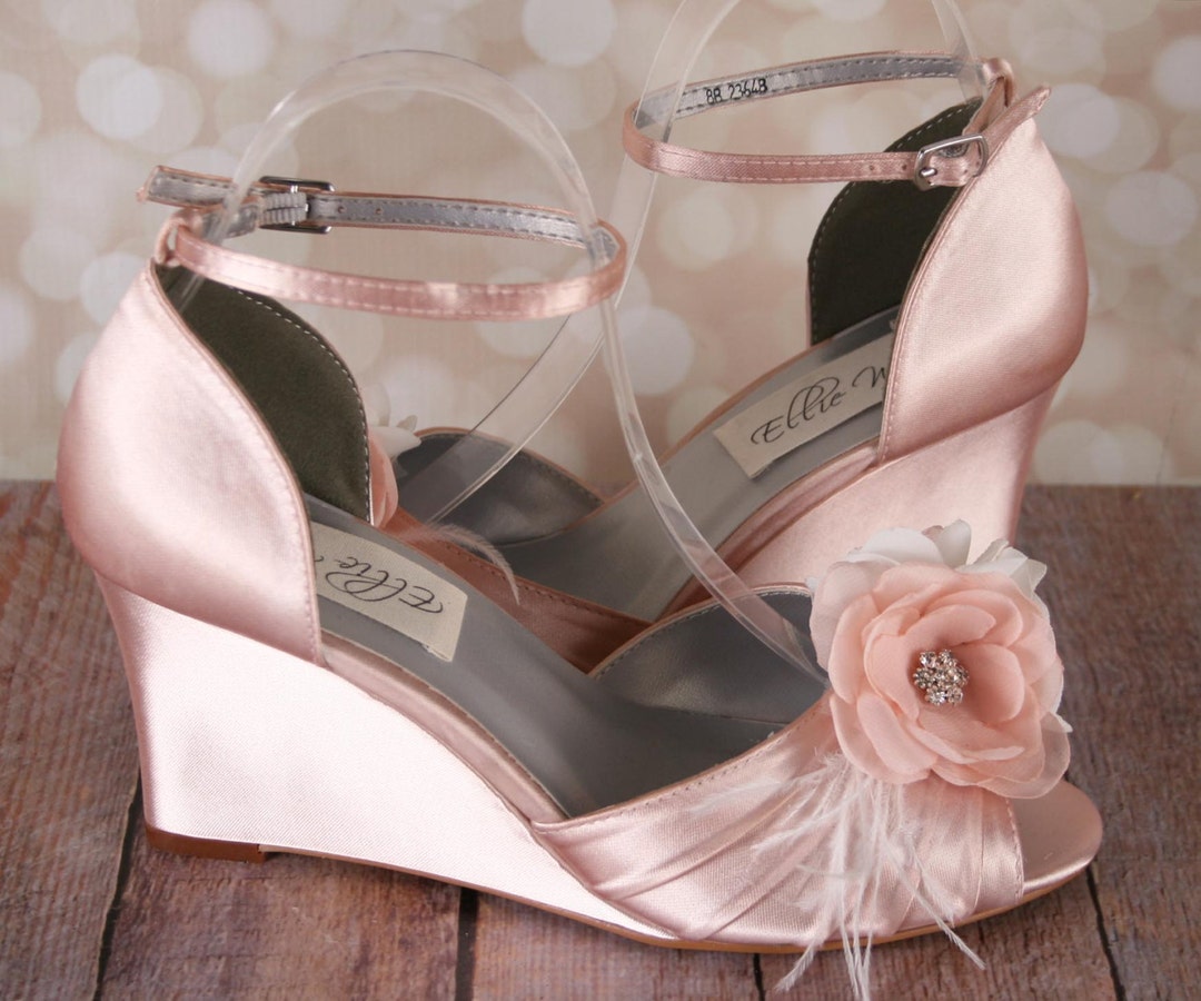 Blush Wedding Shoes Blush Wedding Blush Bridal Heels Etsy