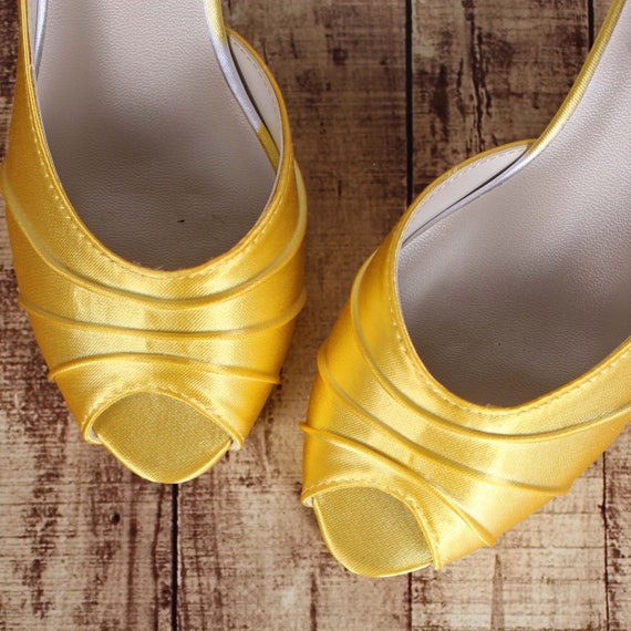 yellow bridesmaid shoes