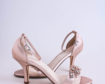rose gold special occasion shoes