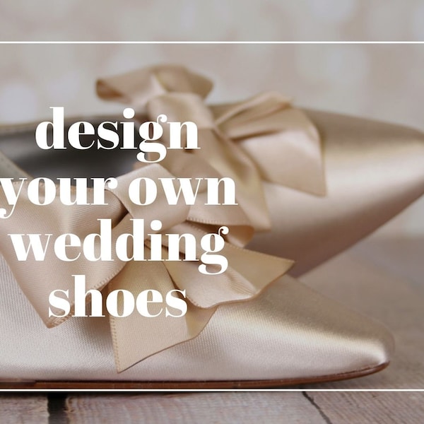 Custom Wedding Shoes, Dark Ivory Bridal Heels, Champagne Bride Shoes, Closed Toe Bridal Shoes, Design Your Own Wedding Shoes