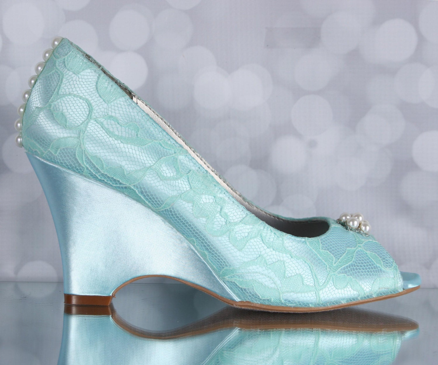 aqua wedding shoes