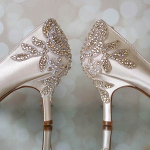 Wedding Shoes Champagne Wedding Shoes Vintage Wedding Shoes - Etsy