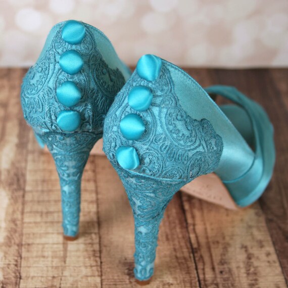 turquoise shoes wedding