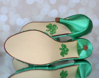 CUSTOM CONSULTATION:  Green Wedding Shoes, St. Patricks Day Wedding, Design Your Wedding Shoes, Custom Wedding Shoes, Shamrock Shoes