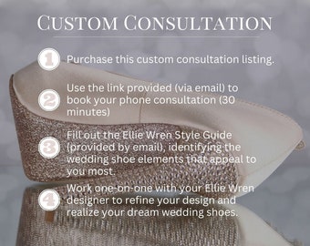 Custom Consultation | Custom Wedding Shoes | Designer Wedding Shoes | Custom Bridal Shoes | Custom Bridal Heels | Unique Wedding Shoes