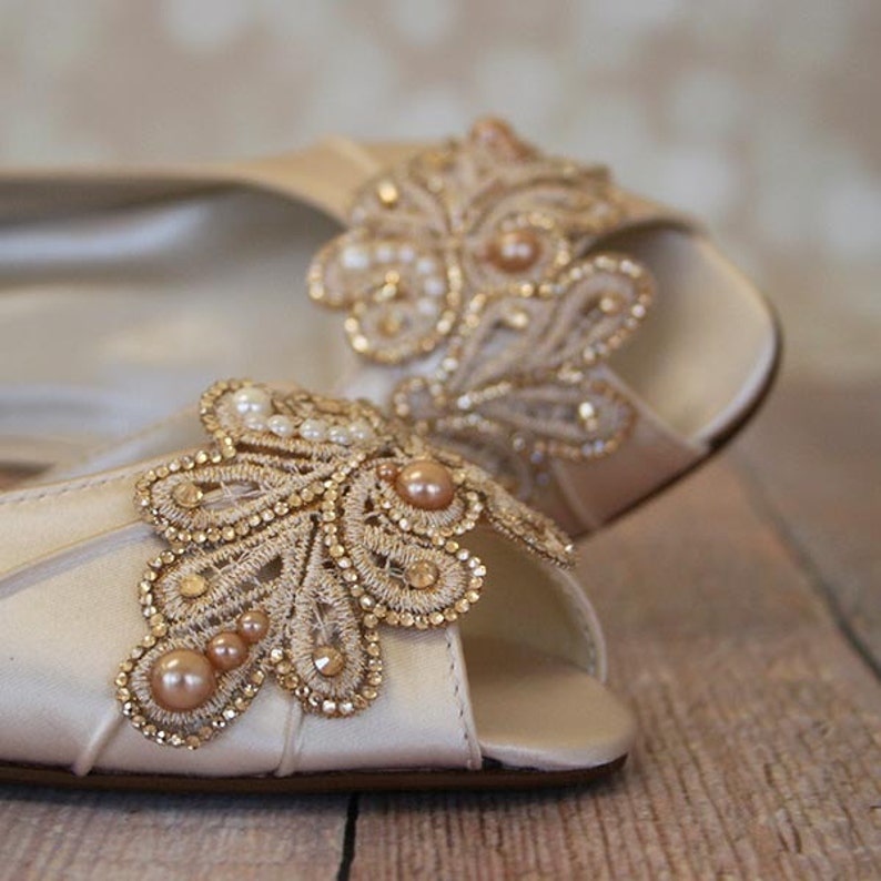 Ivory Wedding Shoes Champagne Wedding Shoes Ivory Bridal - Etsy
