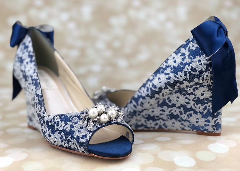 navy lace shoes for wedding
