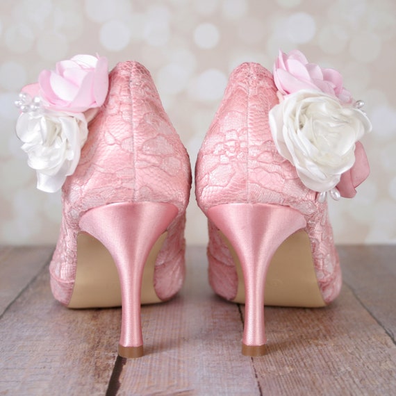 pink wedding shoes