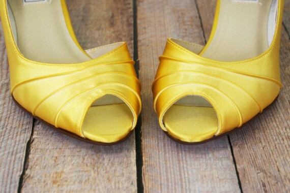 yellow wedding shoes