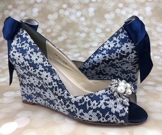 blue wedges wedding