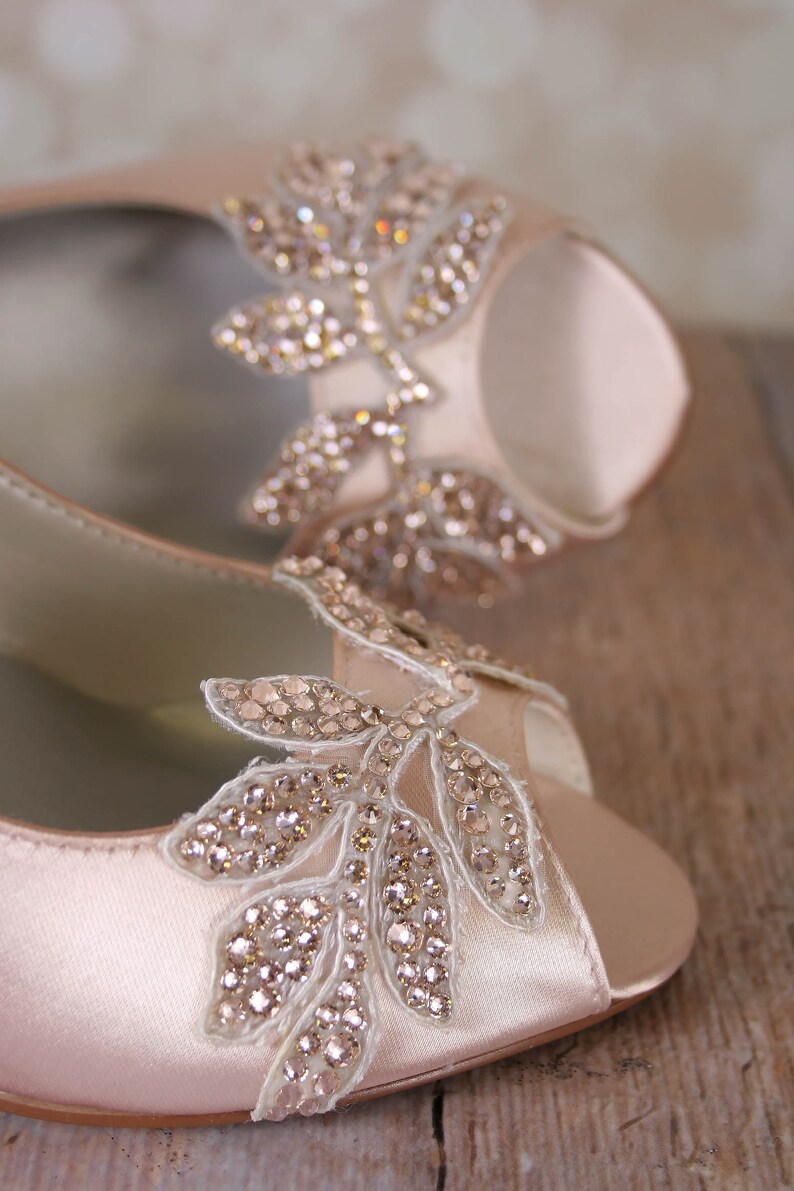 Wedding Wedges for Bride Blush Wedding Shoes Bridal Wedges Etsy