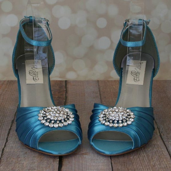 turquoise wedding shoes for bride