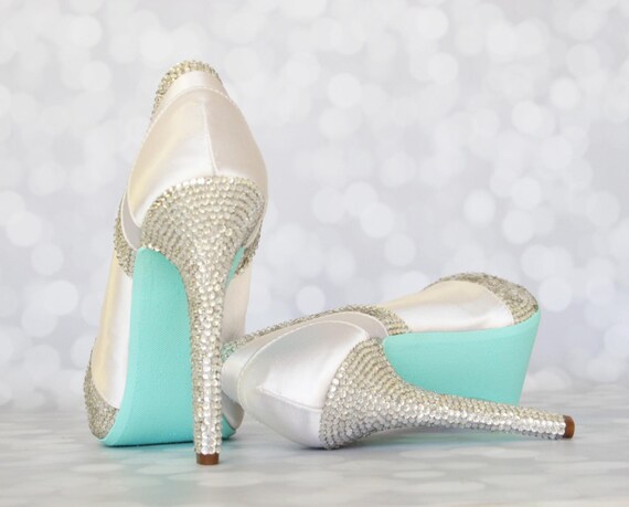 blue bottom wedding shoes