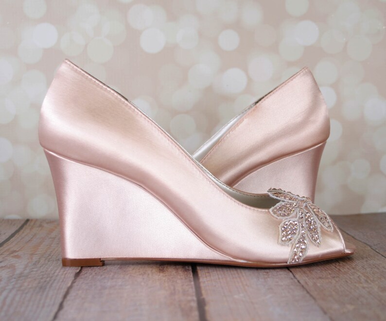 Wedding Wedges for Bride Blush Wedding Shoes Bridal Wedges Wedding Wedges for Bride Blush Wedding Shoes Bridal Wedges