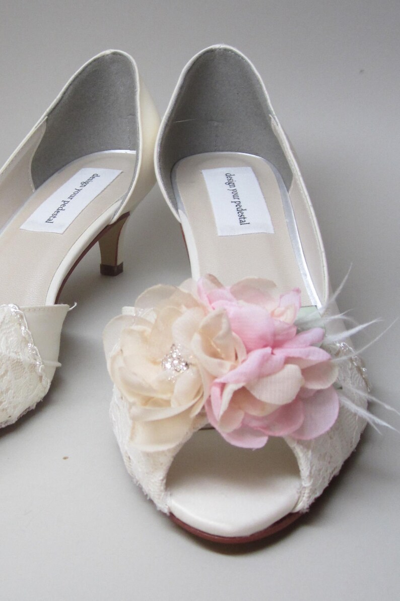 Wedding Shoes Bridal Heels Kitten Heel Wedding Shoes Ivory | Etsy