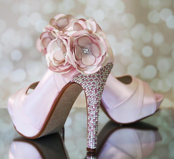 pink wedding shoes