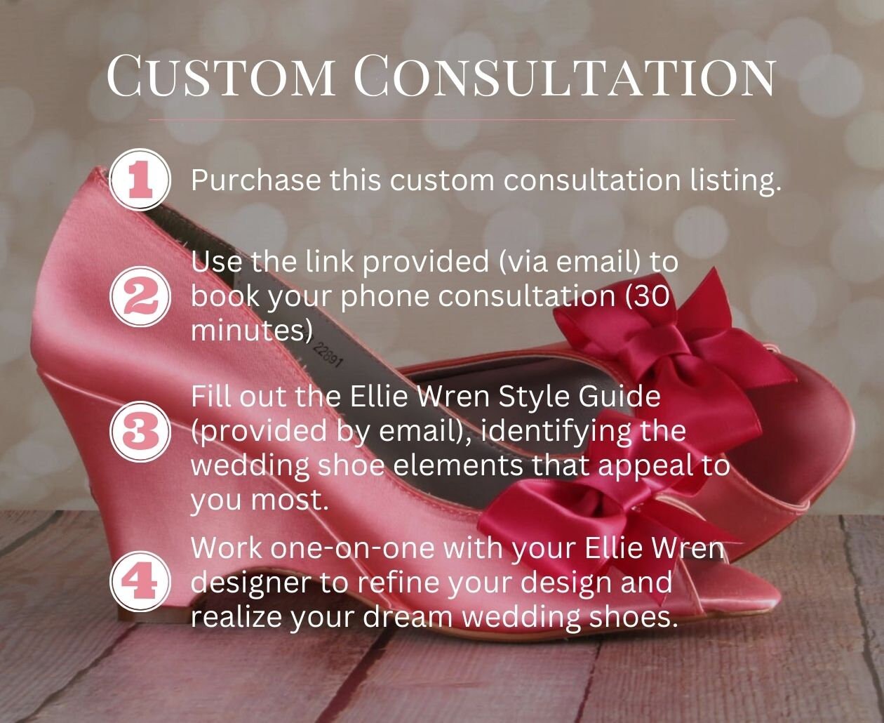Custom Wedding Shoe Consultation, Design Your Own Bridal Shoes, Pink  Wedges, Bow Bridal Heels, Unique Wedding Shoes, Wedge Bride Shoes