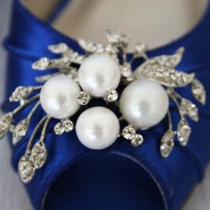 Wedding Shoes, Blue Wedding Shoes, Bridal Heels, Bridesmaids&#39; Shoes, Wedding, Simple Wedding Shoes, Peep Toes, Wedding, Shoes, Wide Width
