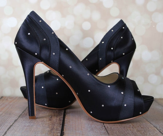 dark navy blue wedding shoes