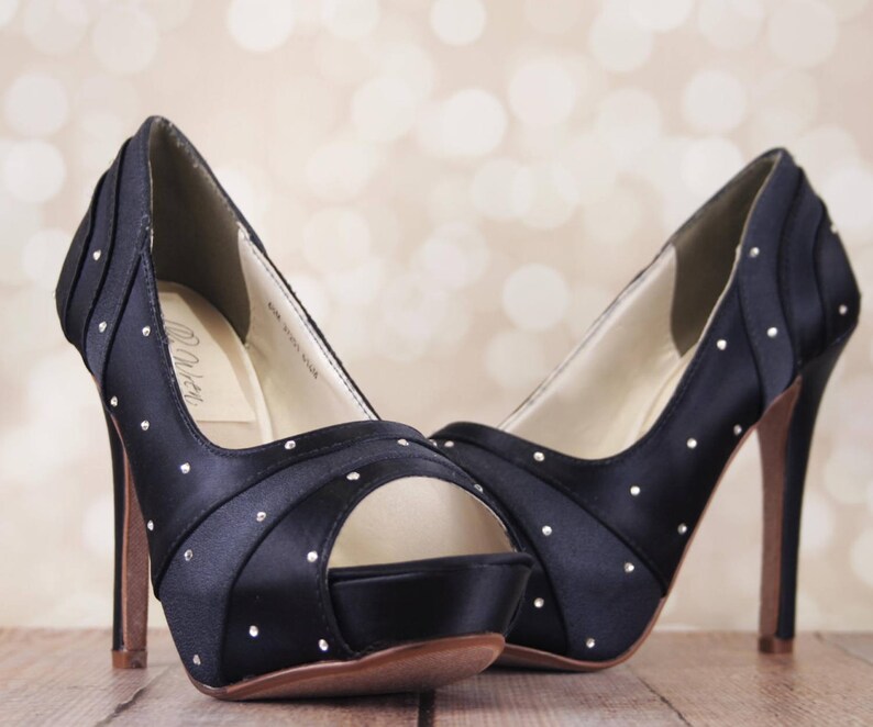 white and navy blue shoes