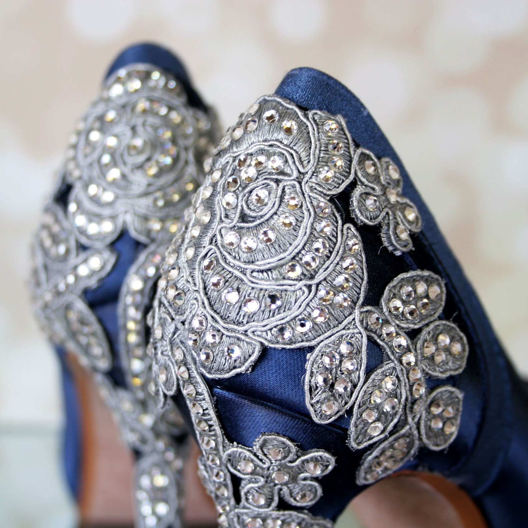 Navy Blue Wedding Shoes for Bride Blue 