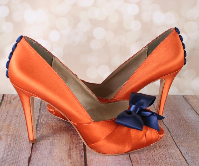 orange tuxedo shoes