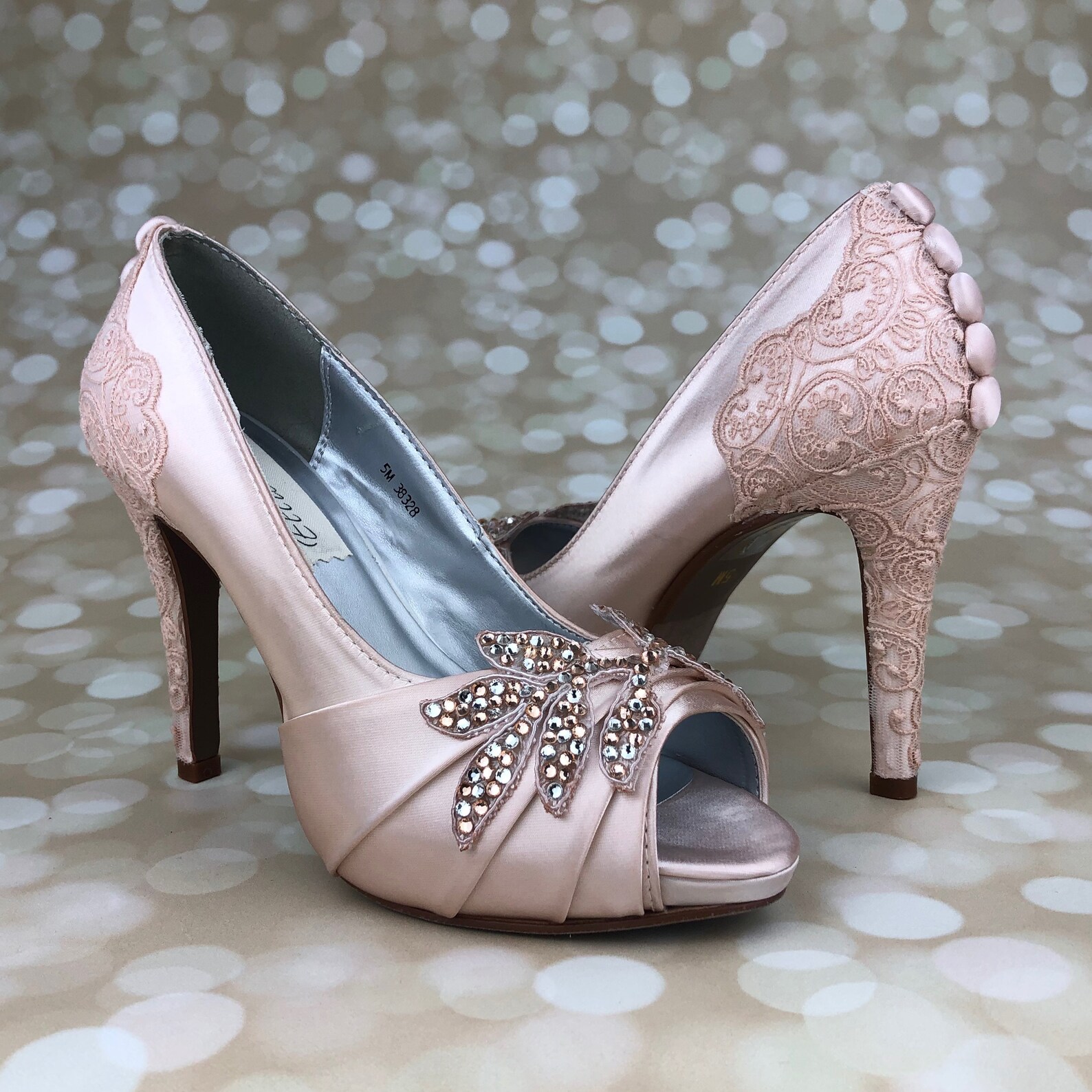 Blush Wedding Shoes for Bride Lace Bridal Shoes Blush Bridal Etsy