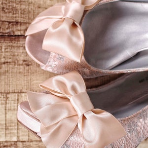 Bow Wedding Shoes, Blush Wedding Shoes, Wedding Shoes, Custom Wedding Shoes, Blush Wedding, Lace Wedding Heels, Lace Bridal Shoes