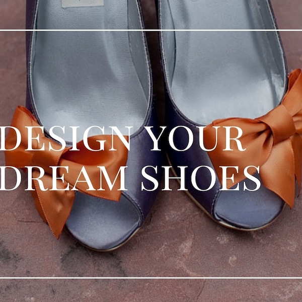 Custom Wedding Shoe Consultation, Design Your Own Bridal Shoes, Custom Bride Shoes, Wedge Wedding Heels, Burnt Orange Bride Shoes