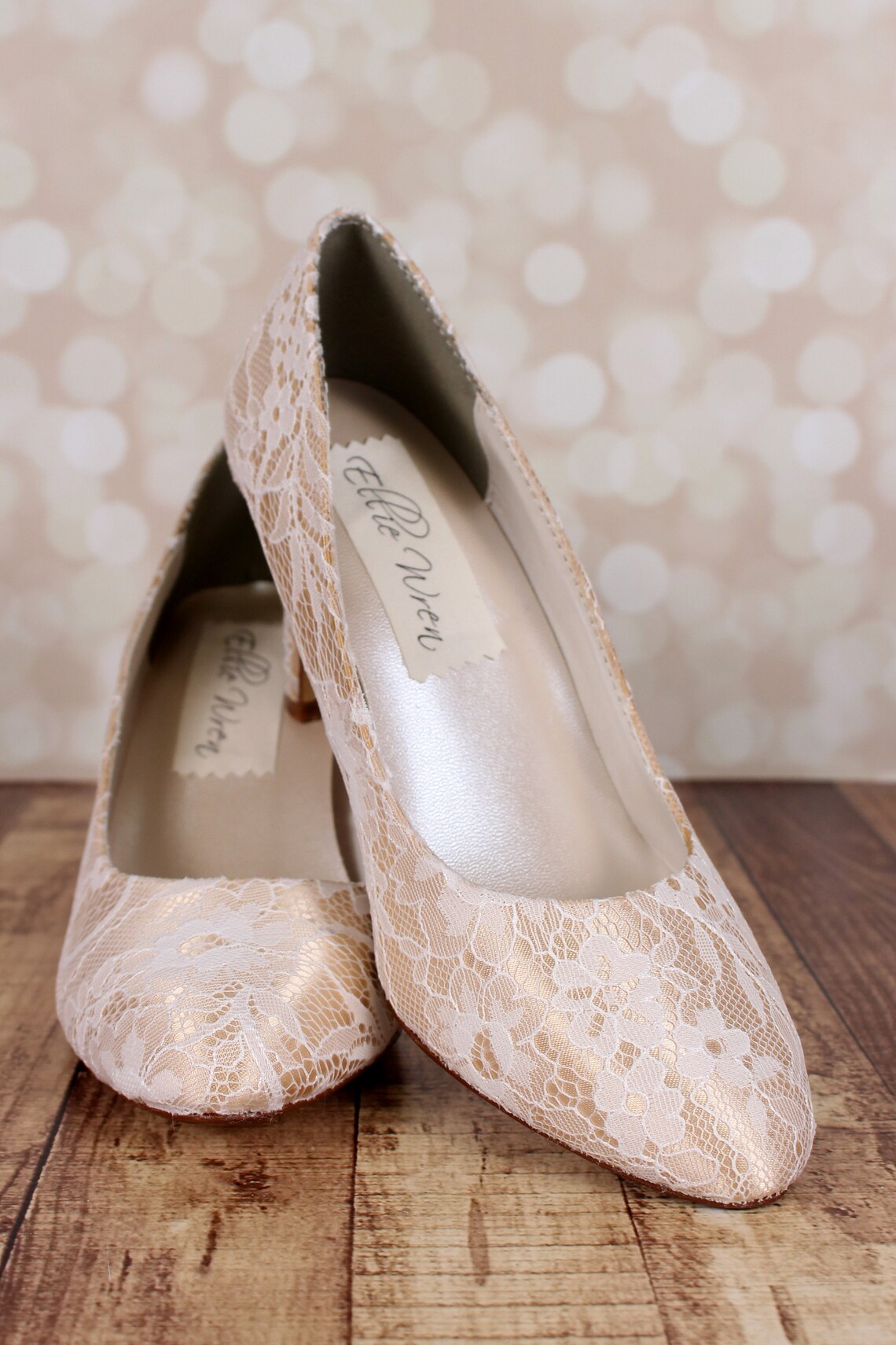 Gold Wedding Shoes for Bride Lace Bridal Shoes Lace Wedding Etsy