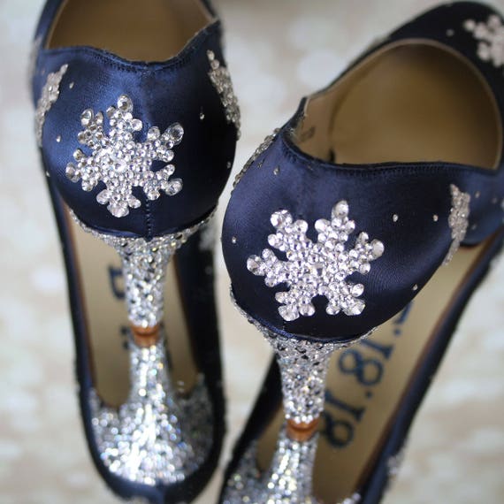 snowflake wedding shoes