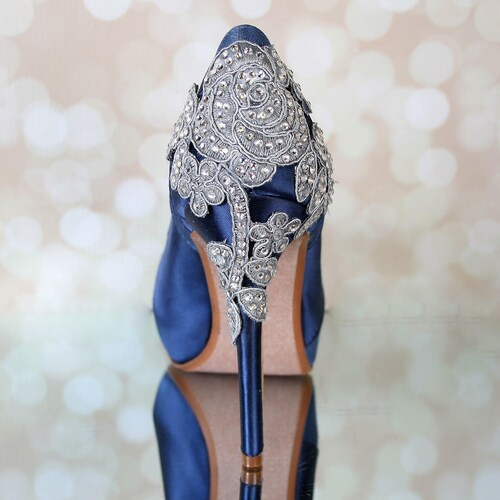 CUSTOM CONSULTATION: Wedding Shoes Navy Blue Wedding Shoes - Etsy