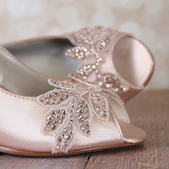 blush bridal shoes