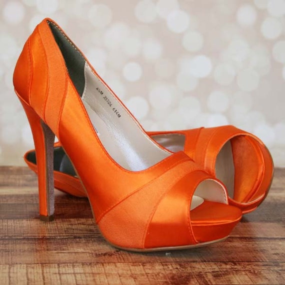 orange heels for wedding