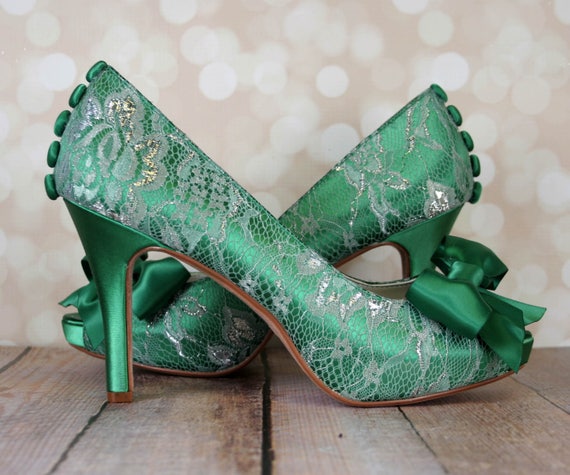 Wedding Shoes Green Wedding Shoes Wedding Shoes Green | Etsy