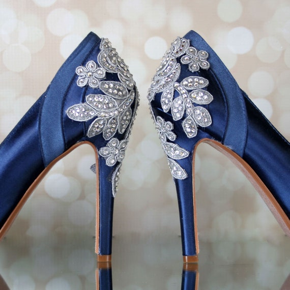 blue bridal heels