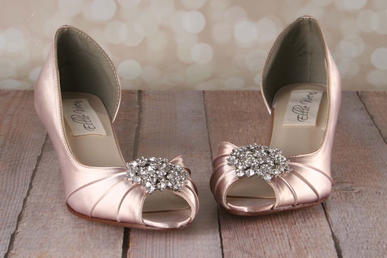 Wedding Shoes Blush D�Orsay Style Kitten Heel Custom Etsy Wedding Shoes Blush D�Orsay Style Kitten Heel Custom Etsy