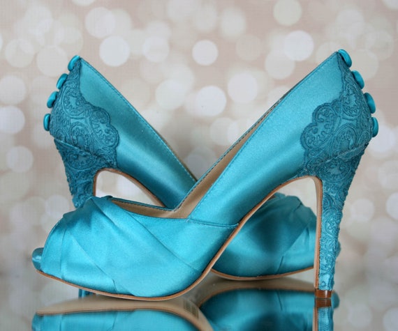 turquoise shoes wedding