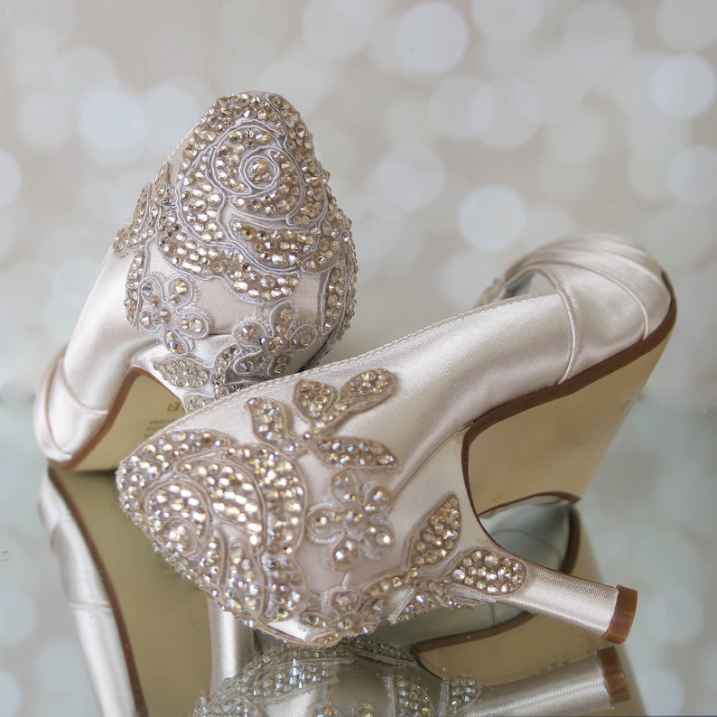 Champagne Wedding Shoes for Bride Champagne Bridal Shoes - Etsy